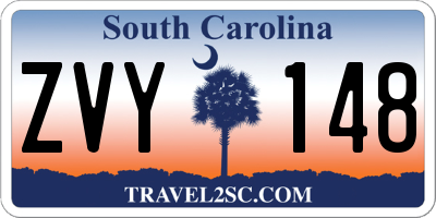 SC license plate ZVY148