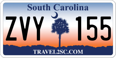 SC license plate ZVY155