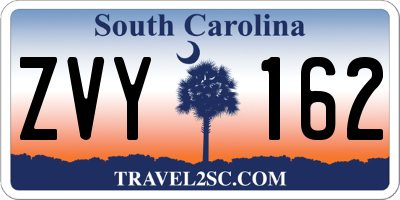 SC license plate ZVY162
