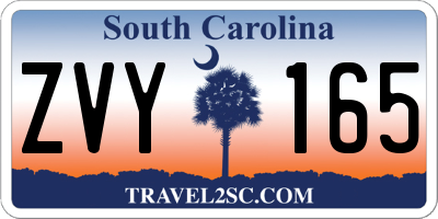 SC license plate ZVY165