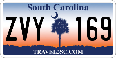 SC license plate ZVY169