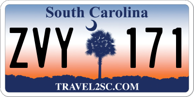 SC license plate ZVY171