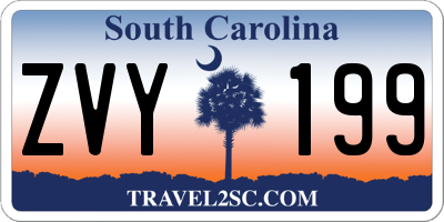 SC license plate ZVY199