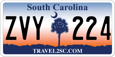 SC license plate ZVY224