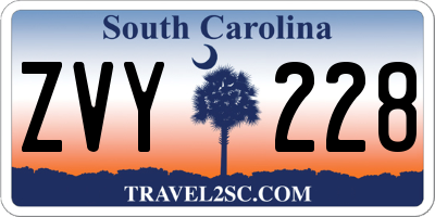 SC license plate ZVY228