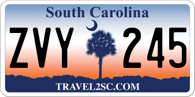 SC license plate ZVY245