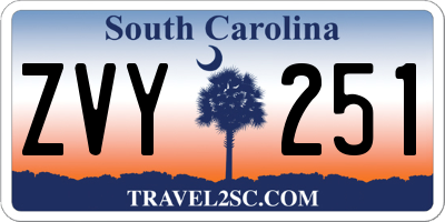 SC license plate ZVY251