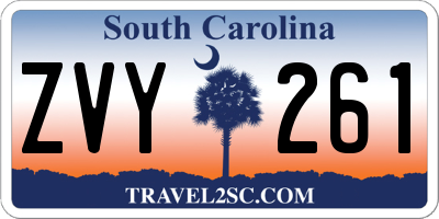SC license plate ZVY261