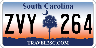 SC license plate ZVY264