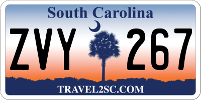 SC license plate ZVY267