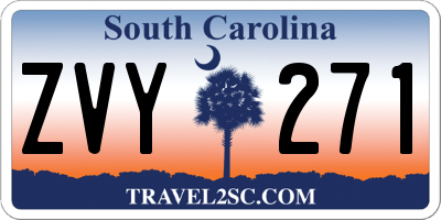 SC license plate ZVY271