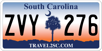 SC license plate ZVY276