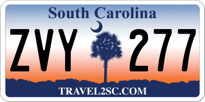 SC license plate ZVY277