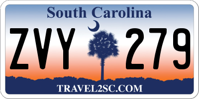 SC license plate ZVY279
