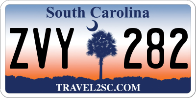 SC license plate ZVY282