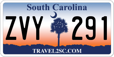 SC license plate ZVY291
