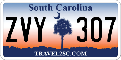 SC license plate ZVY307