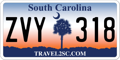 SC license plate ZVY318