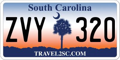 SC license plate ZVY320