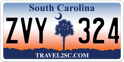 SC license plate ZVY324