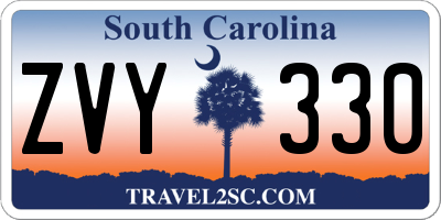 SC license plate ZVY330