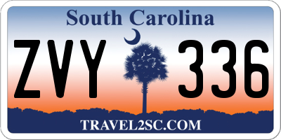 SC license plate ZVY336