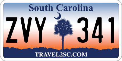 SC license plate ZVY341