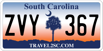 SC license plate ZVY367