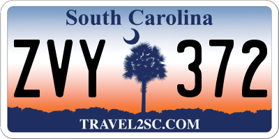 SC license plate ZVY372