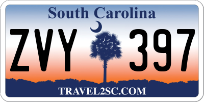 SC license plate ZVY397