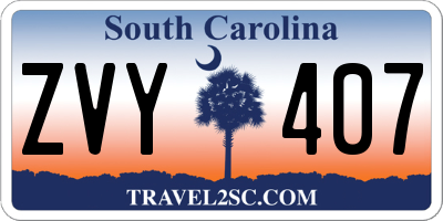 SC license plate ZVY407