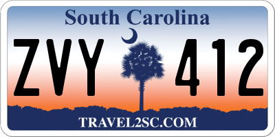SC license plate ZVY412