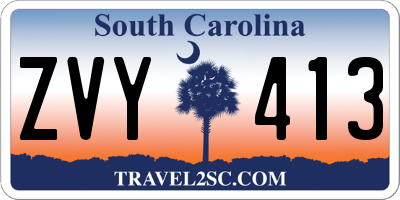 SC license plate ZVY413