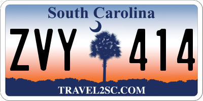 SC license plate ZVY414