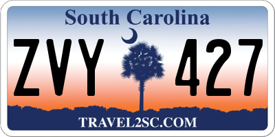 SC license plate ZVY427