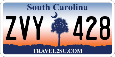 SC license plate ZVY428