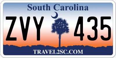 SC license plate ZVY435