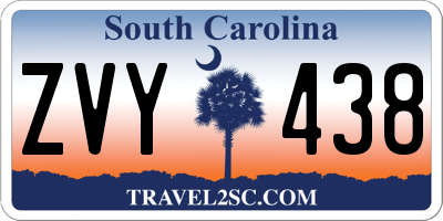 SC license plate ZVY438
