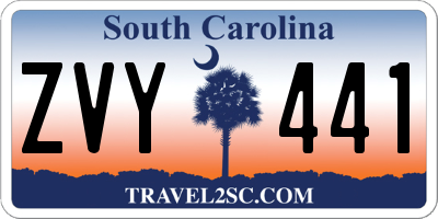 SC license plate ZVY441