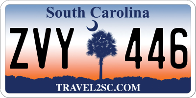 SC license plate ZVY446