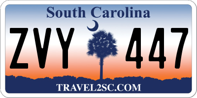 SC license plate ZVY447