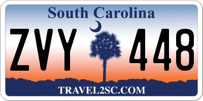SC license plate ZVY448