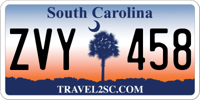 SC license plate ZVY458