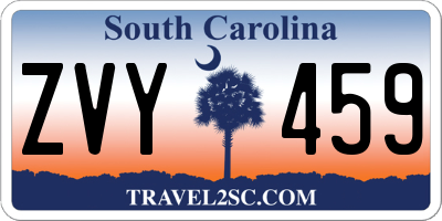 SC license plate ZVY459