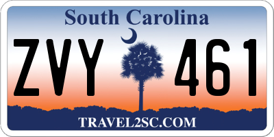 SC license plate ZVY461