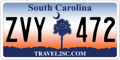 SC license plate ZVY472