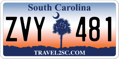 SC license plate ZVY481