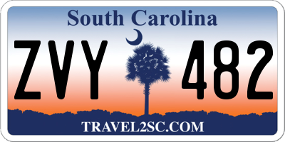 SC license plate ZVY482