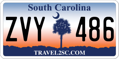 SC license plate ZVY486