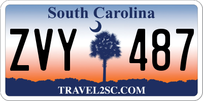 SC license plate ZVY487